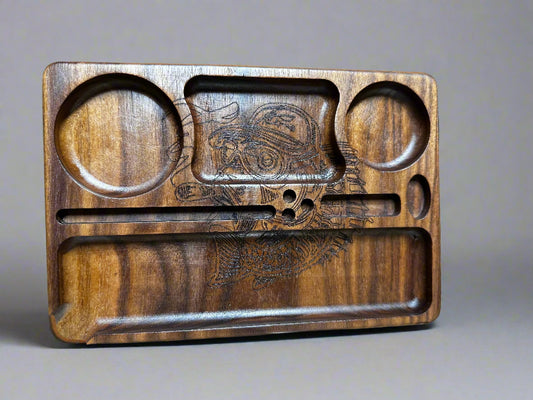 Handcrafted Walnut Rolling Tray