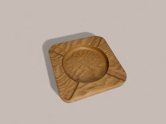 Hand Crafted White Oak Cigar Ashtray