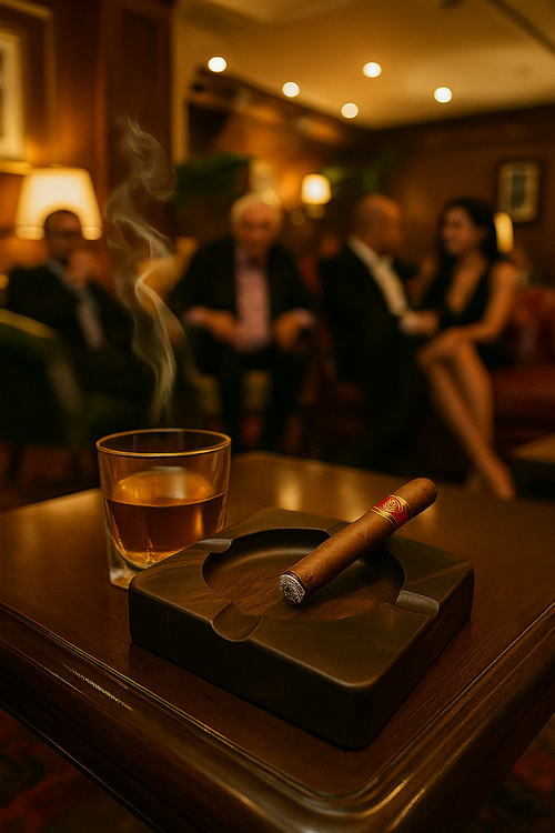 Classic Handcrafted Walnut Cigar Ashtray