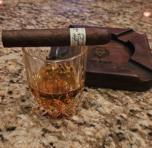 Classic Handcrafted Walnut Cigar Ashtray