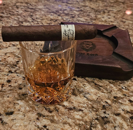 Classic Handcrafted Walnut Cigar Ashtray