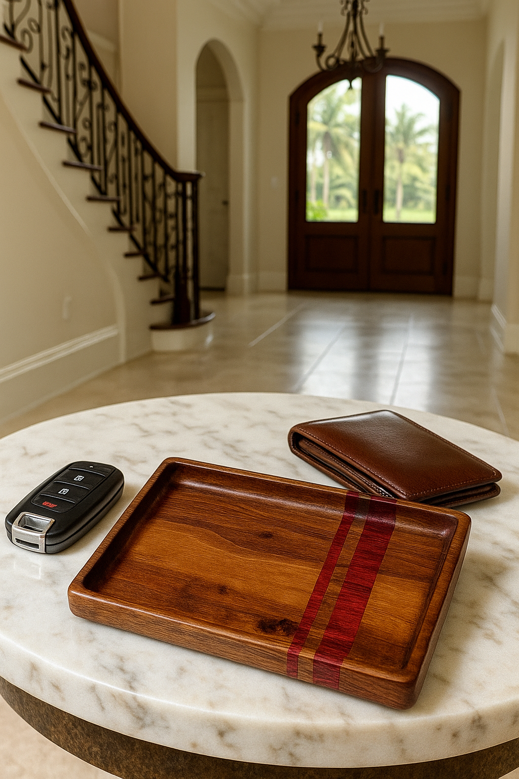 The Heritage Walnut & Purpleheart Catch All Tray