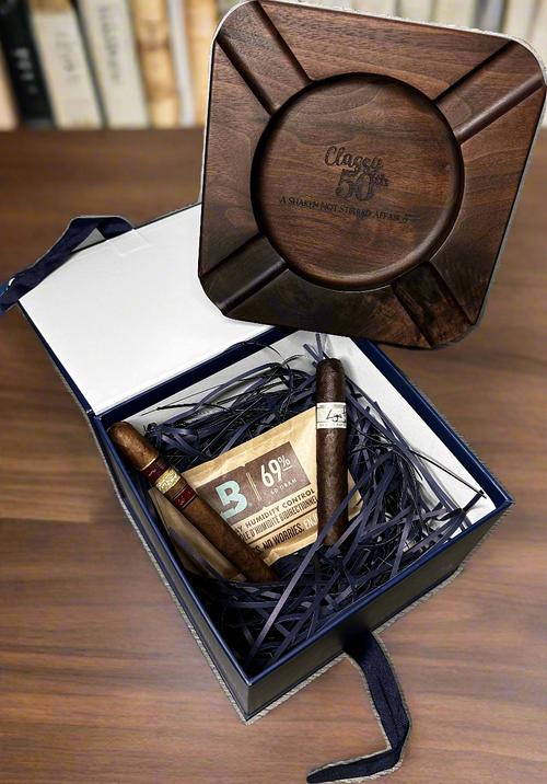 Classic Handcrafted Walnut Cigar Ashtray