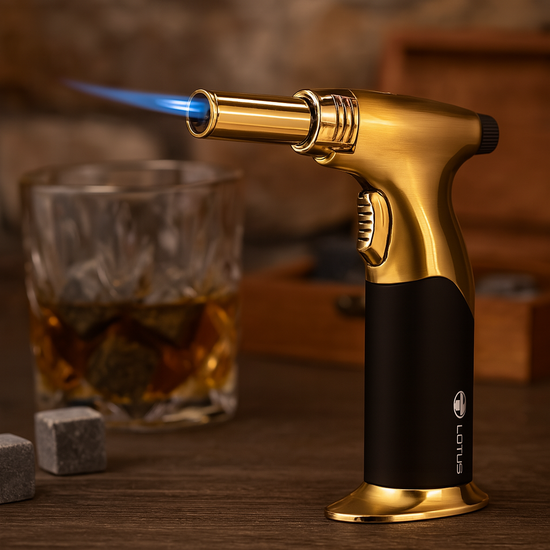 Butane Cigar Torch”  (Butane Gas Not Included) (gold)