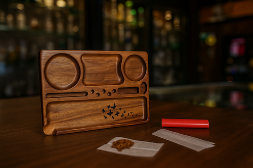 Handcrafted Walnut Rolling Tray