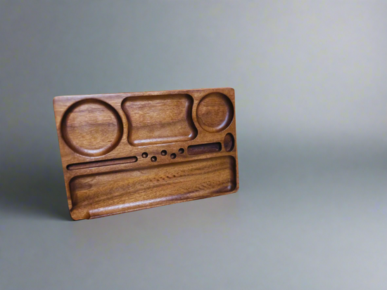 Handcrafted Walnut Rolling Tray