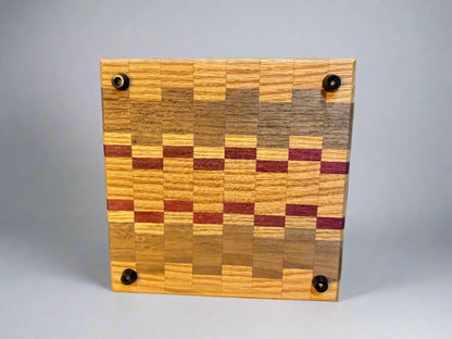 Pattern White Oak, Purpleheart & Walnut Cutting Board “