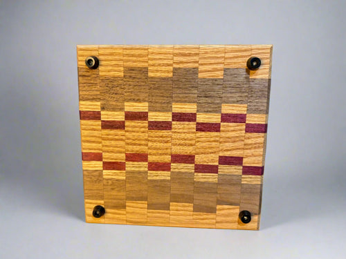 Pattern White Oak, Purpleheart & Walnut Cutting Board “