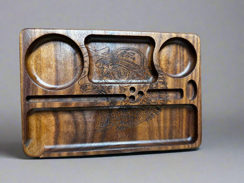 Handcrafted Walnut Rolling Tray