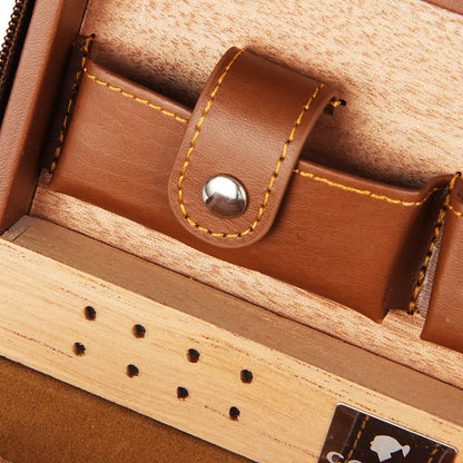 Cigar Box Set with Humidor, Lighter, and Cutter