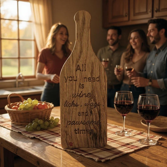 Wine Bottle White Oak Charcuterie Board”