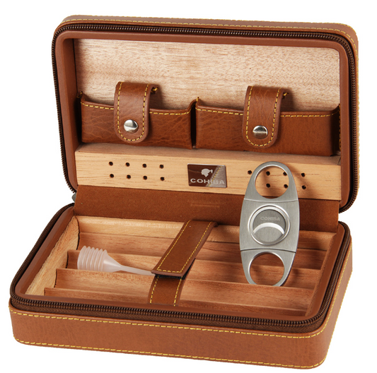 Cigar Box Set with Humidor, Lighter, and Cutter