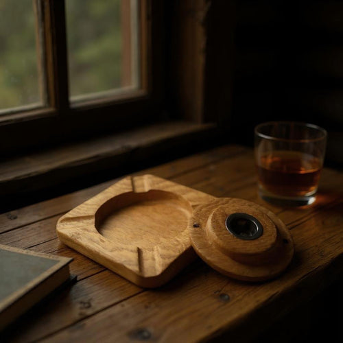White Oak Whiskey Smoker & Cigar Ashtray Combo