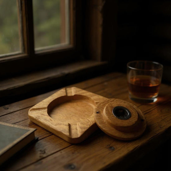 White Oak Whiskey Smoker & Cigar Ashtray Combo